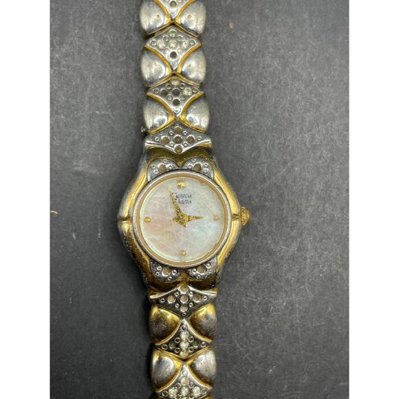 Vintage Caravelle By Bulova Two-Tone 19mm Quartz Women's Watch MOP Dial 7.25-7.5 - Picture 1 of 13